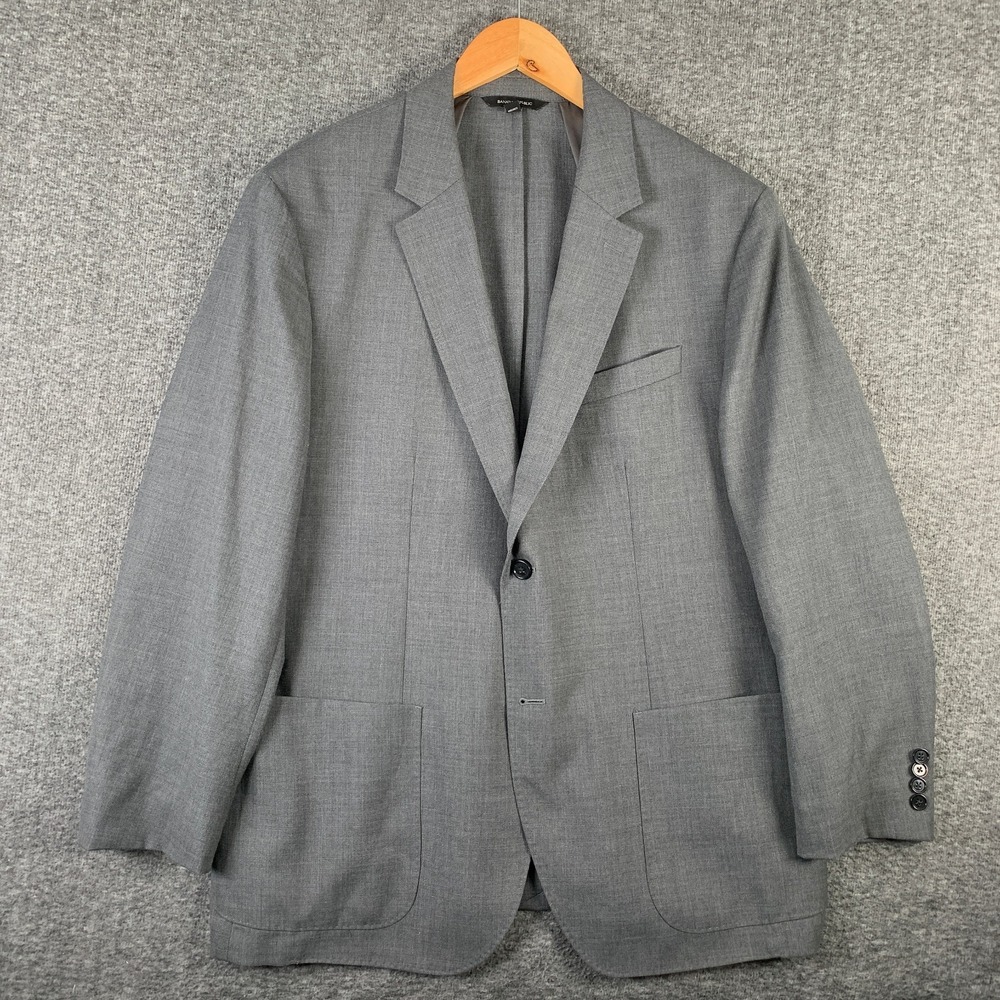 Banana Republic Blazer Jacket Men 48R Smart Weight Performance Wool Sport Coat